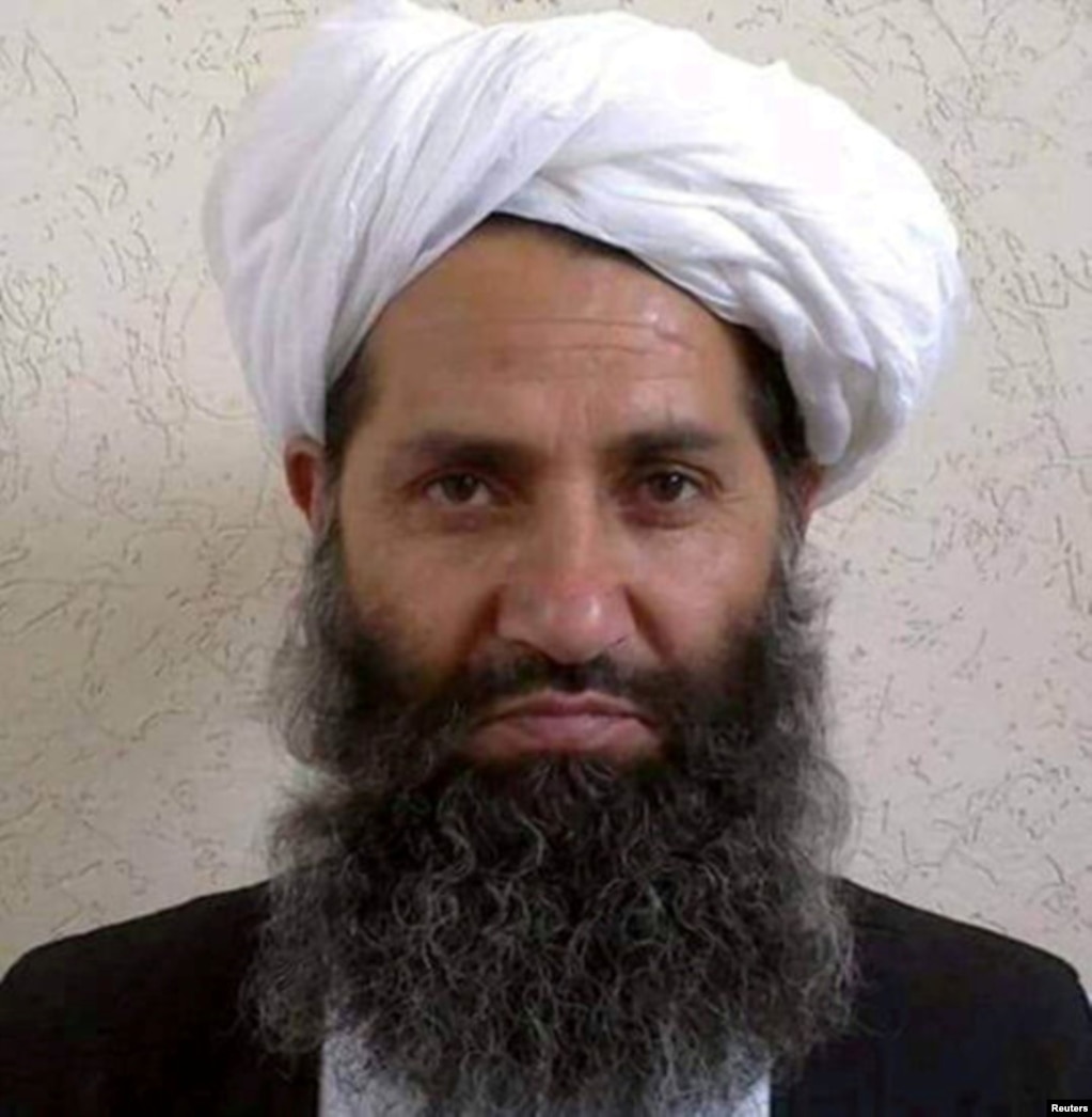 Taliban leader Mullah Haibatullah Akhundzada is seen in an undated photograph distributed by the Taliban at the time of his appointment in 2016.