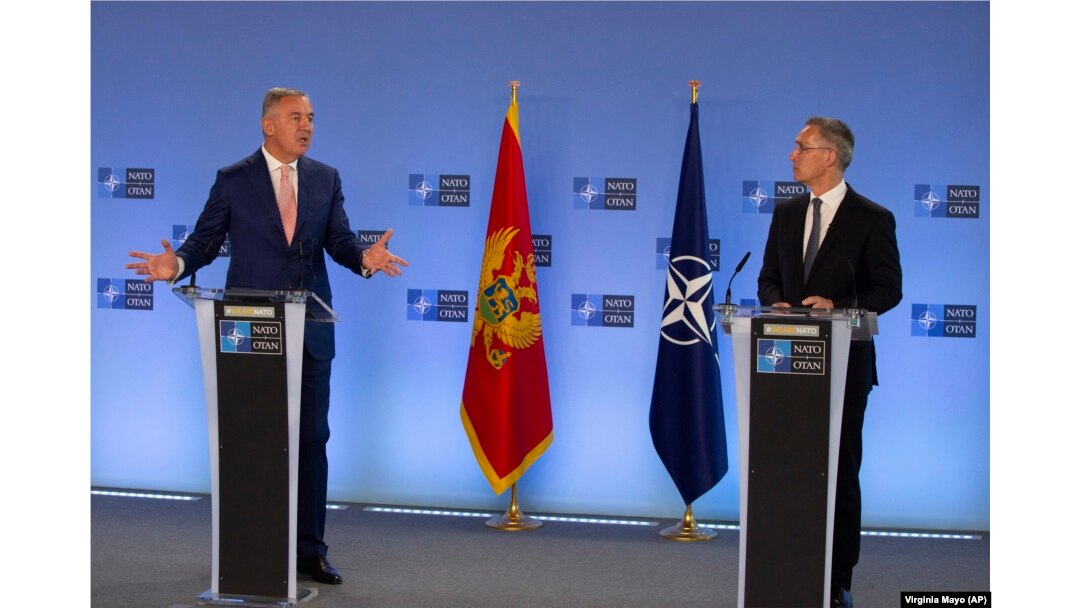Presidenti malazez, Millo Gjukanoviq dhe Sekretari i NATO-s, Jens Stoltenberg. Bruksel, 18 maj,, 2021.
