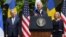 Прэзыдэнт Фінляндыі Саўлі Нііністэ, прэзыдэнт ЗША Джо Байдэн і прэм'ер-міністр Швэцыі Магдалена Андэрсан у Белым доме. 19 траўня, 2022