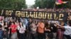 Armenia - Thousands of people continue to demonstrate on Marshal Bagramian Avenue in Yerevan, 27Jun2015.