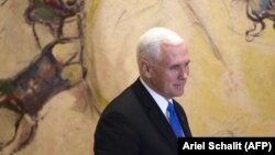 Zëvendëspresidenti amerikan Mike Pence gjatë vizitës së sotme në Kneset (Parlamenti i Izraelit)