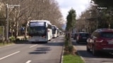 Autobuski prevoznici vozili kroz Podgoricu iz protesta