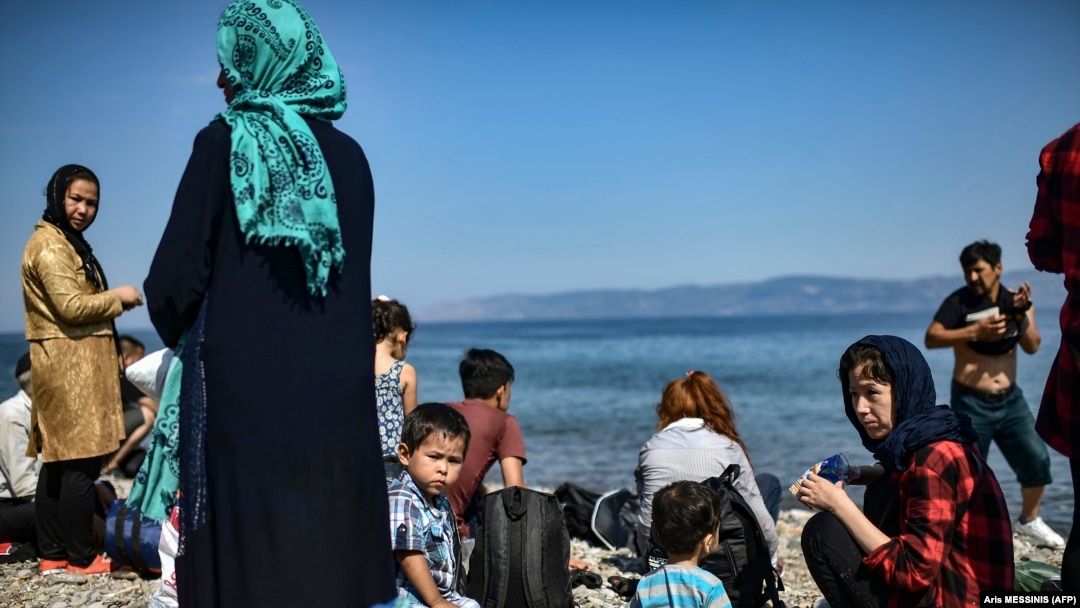 Migranti iz Afganistana nakon prelaza Egejskog mora, arhivska fotografija 