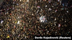 Pamje nga protesta e 1 marsit në Nish.