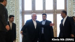 Foreign Minister Mohammad Javad Zarif (L) and Kazem Jalali (R). File photo