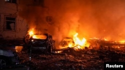 ოდესაზე რუსული დრონებით შეტევის შედეგად გამოწვეული ნგრევა და ხანძარი 