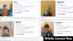 Анкети викрадених дітей із Херсонського будинку дитини на російському порталі