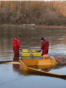 Moldova, Workers on the Dniester River are working to capture pollutants that have reached the river from Ukraine, March 12, 2026