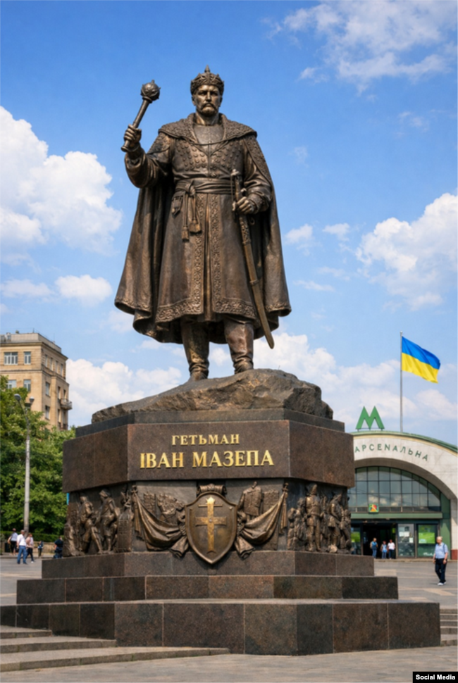 Так міг би виглядати пам’ятник Івану Мазепі в Києві. Автор проєкту Юрій Хрептак