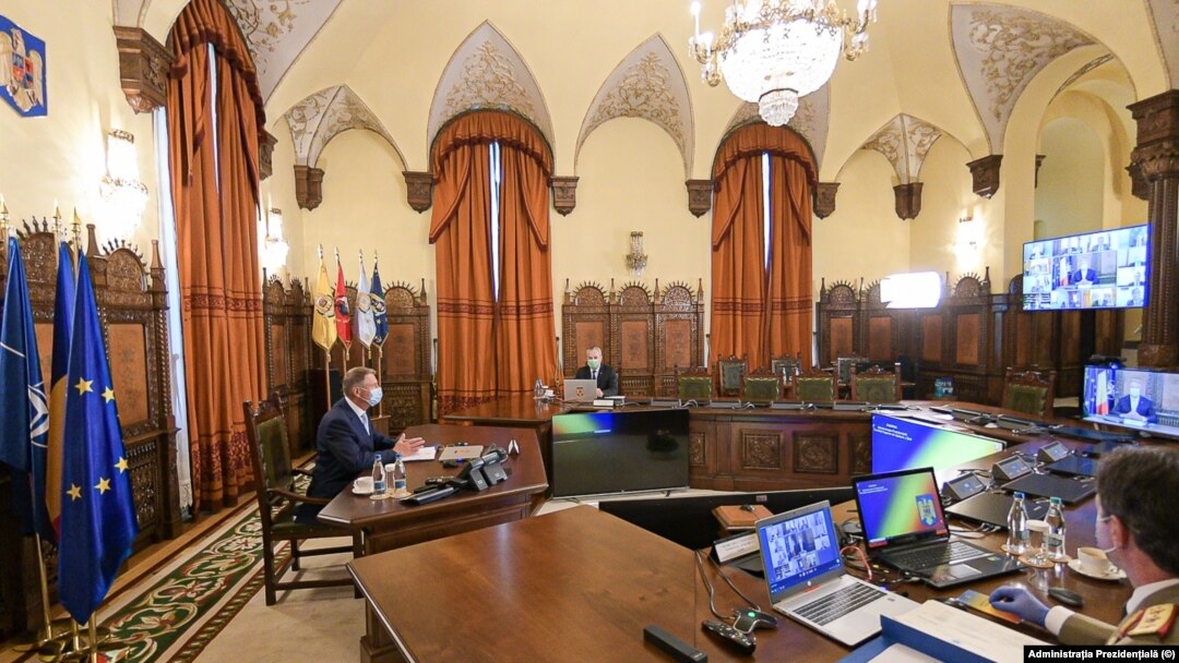 Nu e prima ședință CSAT care are loc online. În mai 2020 reprezentanții statului român au discutat tot prin videoconferință 
