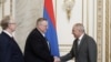Armenia/Russia - Nikol Pashinian, prime minister of Armenia, receives Alexey Overchuk and Mikhail Galuzin, deputy prime minister and deputy foreign minister of Russia, Yerevan,20Aug,2025