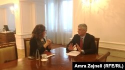 Amra Zejneli, novinarka RSE u razgovoru sa kosovskim predsjednikom Hašimom Tačijem 