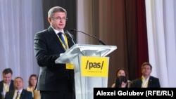 Igor Grosu a fost reales în funcția de președinte PAS, la cel de-al patrulea congres al formațiunii, Chișinău, 14 iunie 2026. 