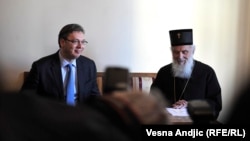 Aleksandar Vučić i patrijarh Irinej, arhiv