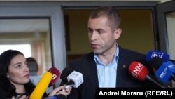 Procurorul Roman Porubin face declarații pentru presă după anunțarea sentinței în cazul Marinei Tauber, 30 septembrie 2025