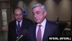 Armenian President Serzh Sarkisian in Brussels, 23Nov., 2017