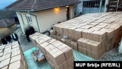 Zaplenjena marihuna u selu Konjuh, kod Kruševca u centralnoj Srbiji 29. januar 2026. 