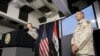 Iraq - Spokesman of the US Military forces in Iraq, Major General William Cadwell (L) addresses the media during a press conference on the death of Abu Mus'ab al Zarqawi in Baghdad, 12Jun2006.