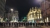 Pripadnici Policijske brigade na uglu ulica Kneza Miloša i Kralja Milana, Beograd, Srbija, 15. avgust 2025. 