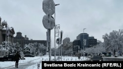 Saobraćajnica ispred Skupštine Srbije posle višemesečne blokade pristalica vlasti, ponovo je otvorena za saobraćaj, Beograd, 5. januar 2026.