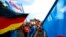 Suporterii AfD, într-o acțiune de protest la Berlin, 27 mai 2018