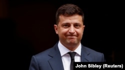 Президент України Володимир Зеленський під час візиту до Великої Британії, Лондон, 8 жовтня 2020 року