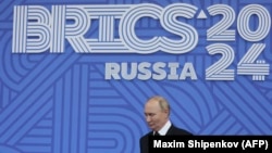 Уладзімір Пуцін на саміце БРІКС у Казані, лістапад 2024