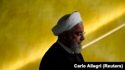 Iranian President Hassan Rouhani arrives to address the 74th session of the United Nations General Assembly at U.N. headquarters in New York City, New York, U.S., September 25, 2019.