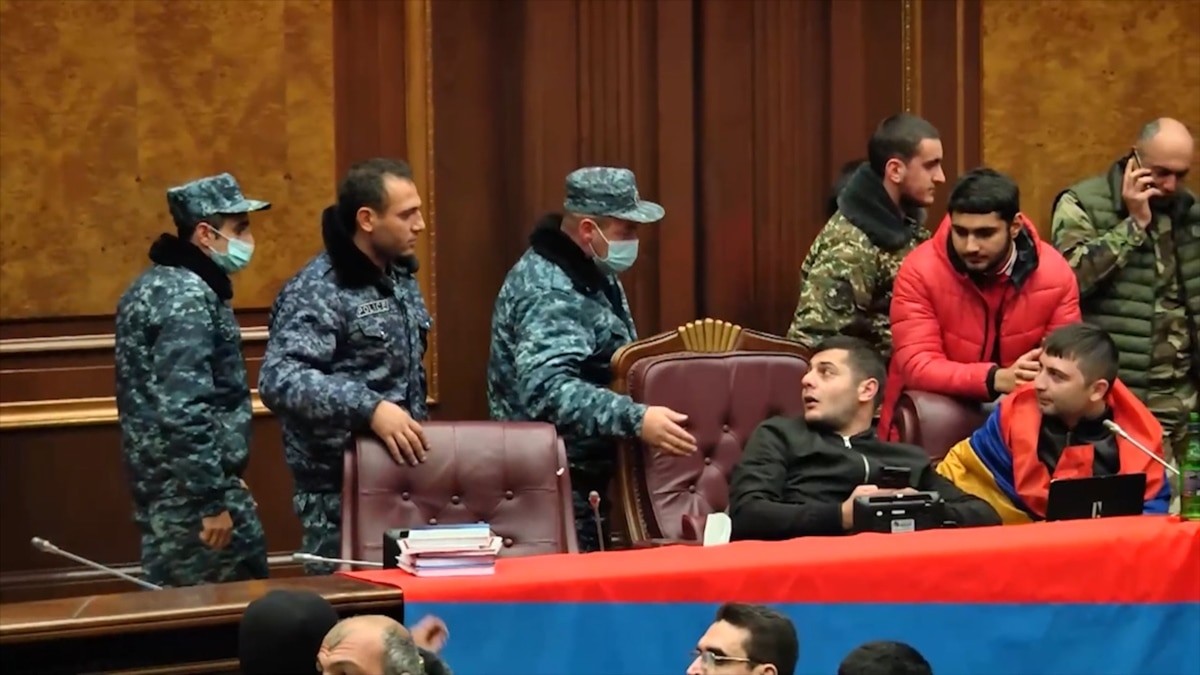 Protesters Storm Armenian Parliament In Anger Over Nagorno-Karabakh Deal