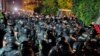 Novi Sad, Serbia - Clash of police and demonstrators in front of the Faculty of Philosophy, August 27, 2025
