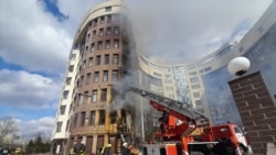 Пожежа у житловому будинку, що виникла внаслідок удару Росії. Харків, 3 квітня 2026 року