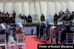 Papa Franjo na međureligijskom susretu u iračkom gradu Uru, 6. mart, 2021.