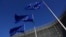 Belgium - European Union flags flutter outside the European Commission headquarters in Brussels, February 26, 2026. 