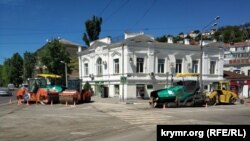 Ремонт дорожного покрытия, Севастополь, 20 мая 2021 года