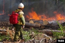 Battling wildfires in the taiga.