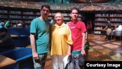 Bijan Mostafavi (left), his wife, Zahra Bani Amarian (center), and son Daniel Mostafavi were killed in Karaj on January 8.