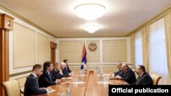 ԵԱՀԿ Մինսկի խմբի համանախագահների հանդիպումը Լեռնային Ղարաբաղի նախագահ Բակո Սահակյանի հետ: 