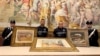 Итальянские полицейские с найденными картинами, 14 августа 2026 года