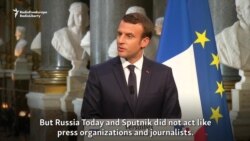 Macron Accuses Russian State Media Of 'Propaganda'