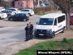 Policija ispred Jevrejskog kulturnog centra u Banjoj Luci, mart 2026.
