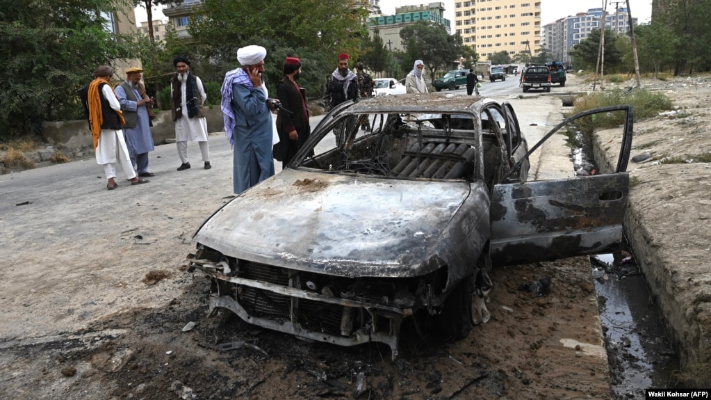 Автомобиль, из которого, предположительно, был нанесён удар по аэропорту Кабула