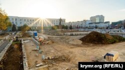 Реконструкція площі Леніна у Сімферополі, листопад 2021 року