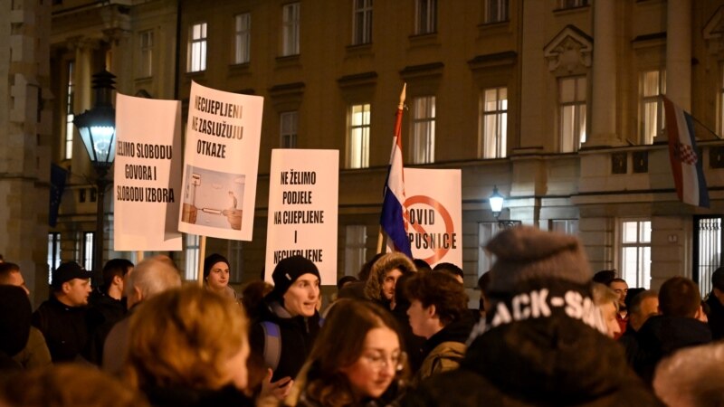 Četvrti dan protesta zbog COVID-19 mjera u Hrvatskoj 