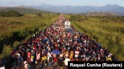 Migranti na putu za Mexico City, 6. novembar 2021.