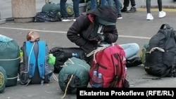 Мигрант в центре Минска