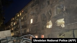 A residential building damaged during a Russian air attack in Sumy, on July 3, 2026, amid the ongoing Russian invasion of Ukraine.