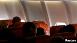Пустое пассажирское кресло, в котором должен был находиться Эдвард Сноуден во время рейса Москва - Гавана, 24 июня 2013 года. 