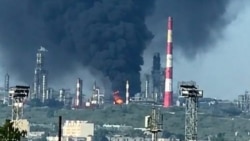 Пожар на НПЗ в Сызрани после удара беспилотников
