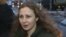 Pussy Riot панк-тобының бостандыққа шыққан мүшесі Мария Алехина. Нижегород, 23 желтоқсан 2013 жыл.