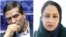 Former Iranian MP Salman Khodadadi (L), who's been accused of sexual misconduct and one of his alleged victims Zahra Navidpour.
